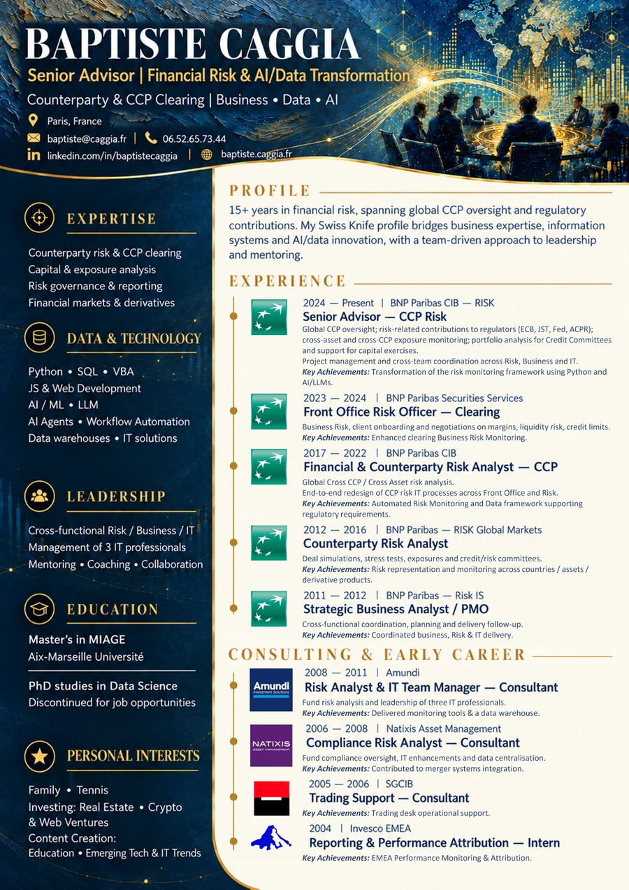 Preview of Baptiste Caggia's English CV